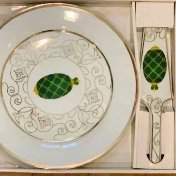 Porcelain Egg Cake Plate & Server  NWT - Picture 7 of 11